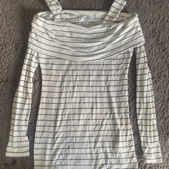Motherhood S/M Ribbed Long Sleeve off Shoulder - Picture 3 of 5